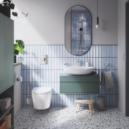 Clapeta WC Grohe 38965000, 156 mm, 197 mm, functie eco, verticala, incastrat pentru tip rezervor, Crom [6]