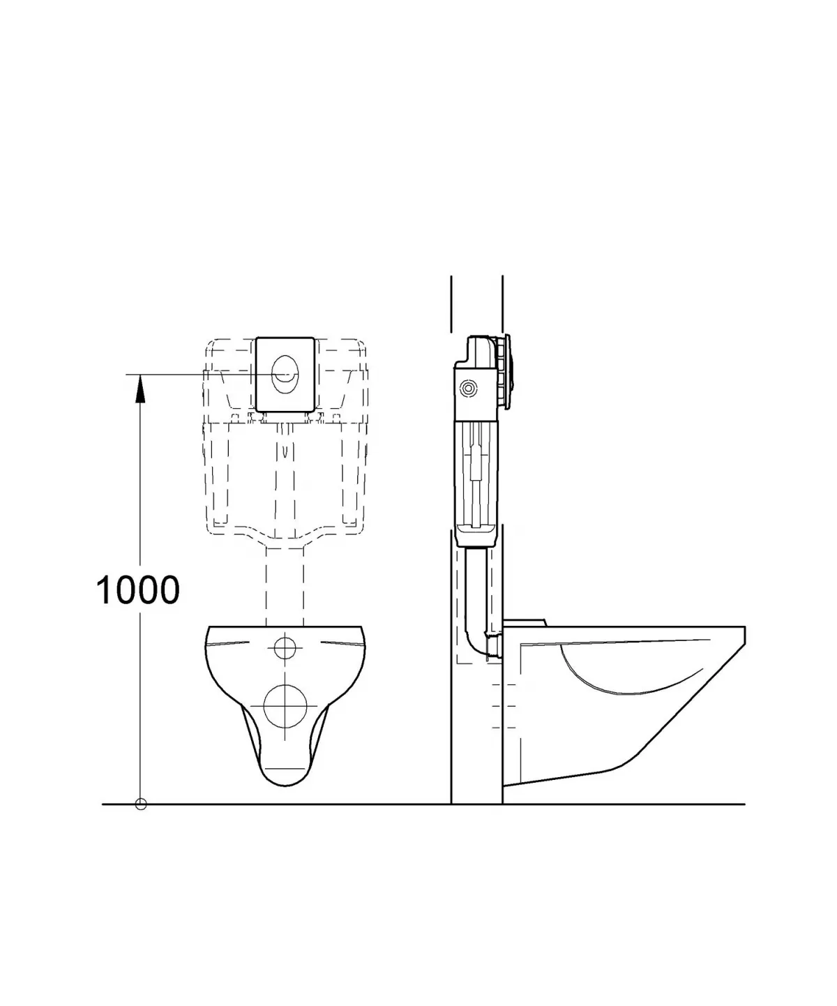 Clapeta WC Grohe Skate Air, dubla, 156 x 197 mm, verticala, plastic, mat, negru, 38505KF0 [9]