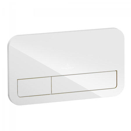 Clapete de actionare - Clapeta WC Villeroy & Boch ViConnect, dubla, 269 x 161 mm, sticla, lucios, alb, 922400RE