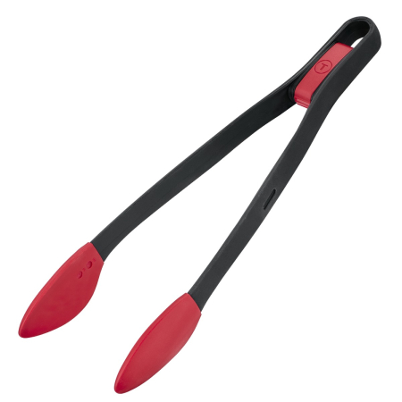Bucatarie - Cleste de bucatarie Tefal Ingenio+ K1991334, silicon, rezistent la temperaturi inalte, compatibilitate cu masina de spalat vase, negru & rosu