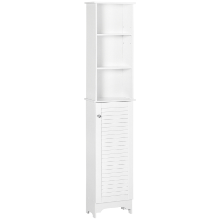 Mobilier pentru baie -  Coloana Baie cu Raft pe 3 Niveluri si Dulapior Inchis