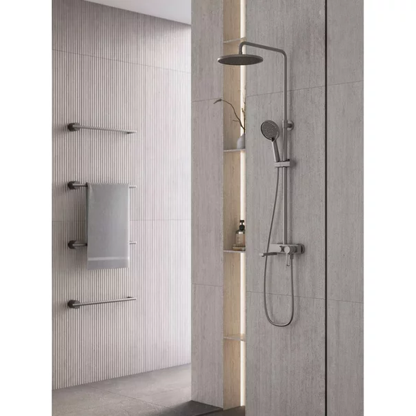 Coloana de dus cu baterie monocomanda FDesign Zaffiro finisaj Gun Metal mat [1]