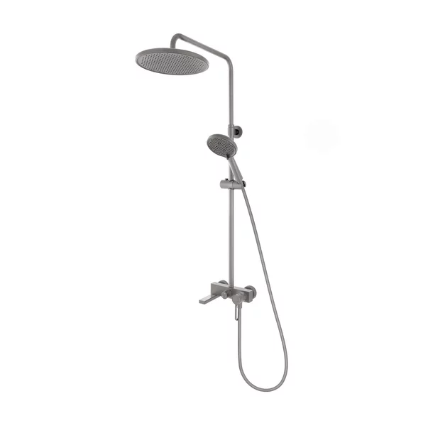 Coloane de dus - Coloana de dus cu baterie monocomanda FDesign Zaffiro finisaj Gun Metal mat