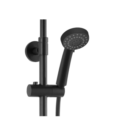 Coloana de dus cu baterie si para de dus monocomanda, negru mat, Ritto Black [3]