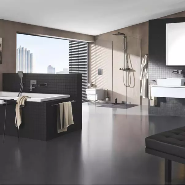 Coloana de dus cu baterie termostatata antracit periat Grohe Euphoria SmartControl 310 Cube Duo [1]