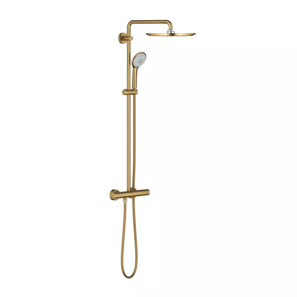 Sisteme de dus - Coloana de dus cu baterie termostatata auriu periat Grohe Euphoria 310 Cool Sunrise