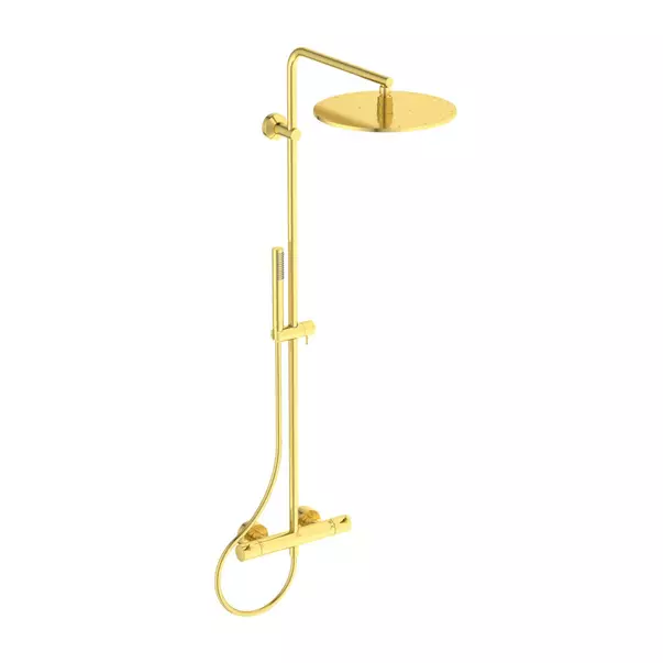 Coloane de dus - Coloana de dus cu baterie termostatata auriu periat Ideal Standard Ceratherm T125