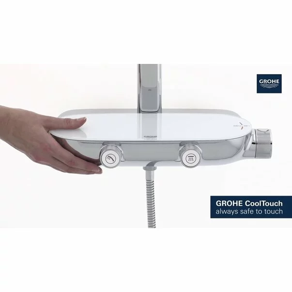 Coloana de dus cu baterie termostatata crom - alb Grohe RainShower System SmartControl 360 Mono [2]