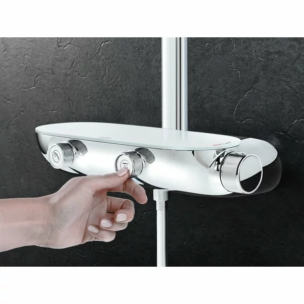 Coloana de dus cu baterie termostatata crom - alb Grohe RainShower System SmartControl 360 Mono [4]