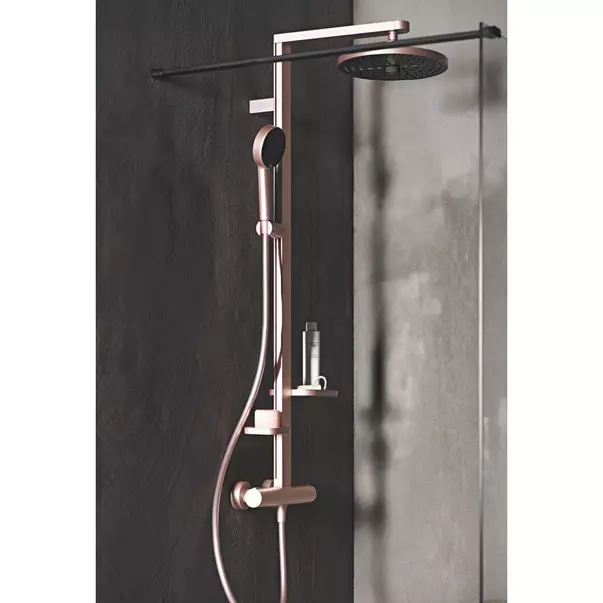 Coloana de dus cu baterie termostatata rose mat Ideal Standard Alu+ [3]
