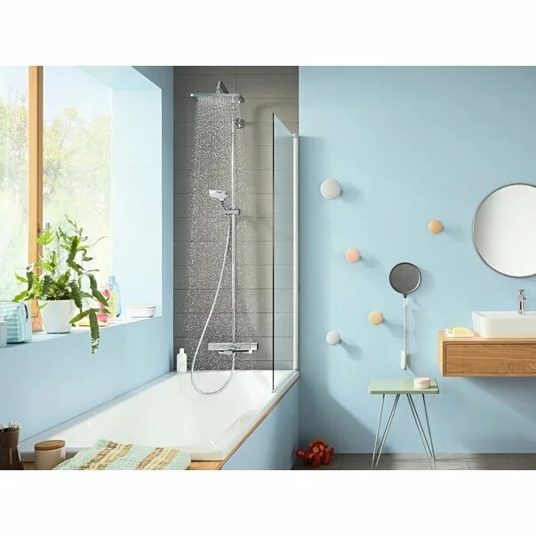Coloana de dus cu baterie termostatata si pipa cada Hansgrohe Croma E 280 [2]