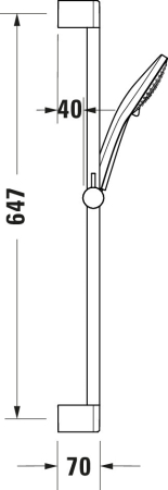 Coloana de dus Duravit UV0680002046, dus, montaj aparent, numar functii para dus 3, lungime furtun m 1.6, negru [2]
