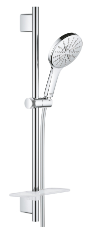 Baie - Coloana de dus Grohe 26575000, dus SmartActive 130, montaj aparent, numar functii para dus 3, lungime furtun m 1.5, crom