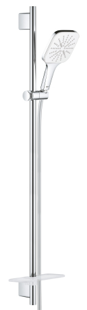 Coloane de dus - Coloana de dus Grohe 26586LS0, SmartActive 130 Cube, 1/2'', 3 functii, 900 mm, etajera, crom