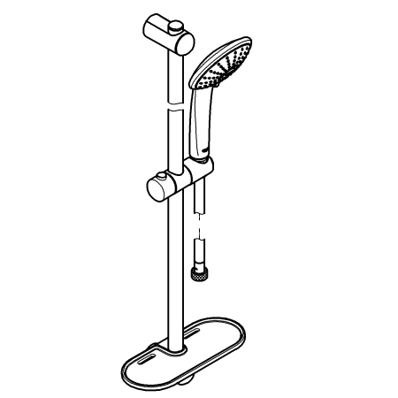 Coloana de dus Grohe 27227001, 1.75 m, 110 mm, 900 mm, 3 functii para dus, 1/2 conexiune furtun, Crom [3]