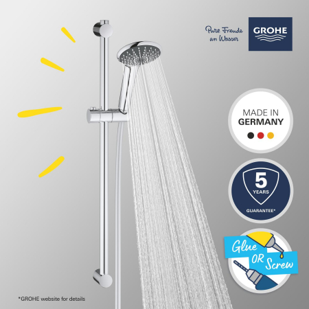 Coloana de dus Grohe 27322000, dus Vitalio Joy, montaj aparent, lungime furtun m 1.75, diametru 110 mm, crom [7]