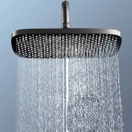 Coloana de dus RAIZ Origins NOVA, 4 functii, Montare rapida, Jet reglabil, Presiune ridicata, Para de dus, Dus fix cu functie ploaie, Functie bideu, Gri mat [12]