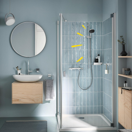 Coloana dus Grohe 26930001, 1.75 m, 110 mm, 920 mm, 2 functii para dus, 1/2 conexiune furtun, conexiune universala, Crom [23]