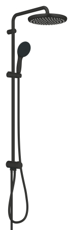 Sisteme de dus - Coloana dus Grohe 269792431, 1.5 m, 110 mm, 1136 mm, 250 mm, 3 functii para dus, 1/2 conexiune furtun, Negru