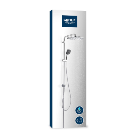 Coloana dus Grohe 26986001, 1.5 m, 110 mm, 1136 mm, 250 mm, 2 functii para dus, 1/2 conexiune furtun, Crom [8]