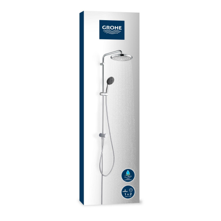 Coloana dus Grohe 26989001, 1.5 m, 110 mm, 1136 mm, 250 mm, 2 functii para dus, 1/2 conexiune furtun, Crom [14]
