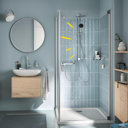 Coloana dus Grohe 26989001, 1.5 m, 110 mm, 1136 mm, 250 mm, 2 functii para dus, 1/2 conexiune furtun, Crom [15]