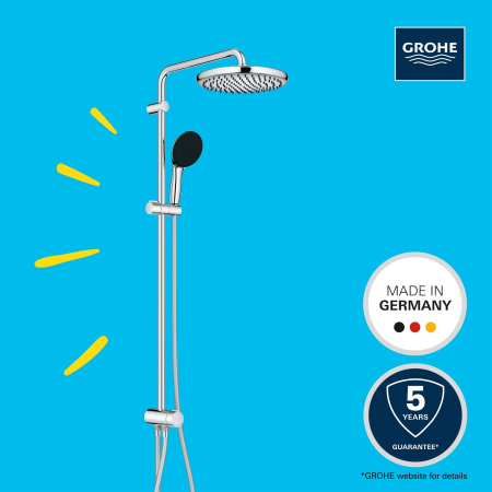 Coloana dus Grohe 26989001, 1.5 m, 110 mm, 1136 mm, 250 mm, 2 functii para dus, 1/2 conexiune furtun, Crom [12]
