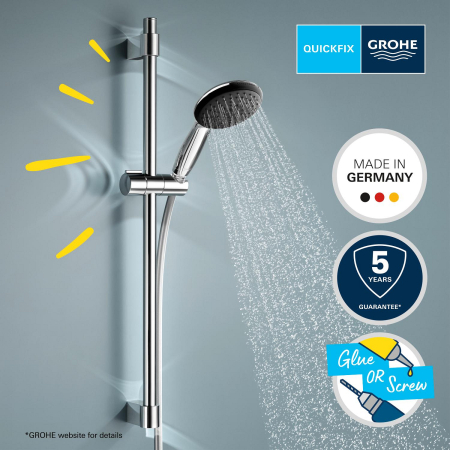 Coloana dus Grohe 27948001, 1.75 m, 110 mm, 620 mm, 2 functii para dus, 1/2 conexiune furtun, conexiune universala, Crom [12]