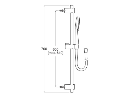 Coloana dus Roca A5B8413C00, 1.7 m, 100 mm, 700 mm, 3 functii para dus, 1/2 conexiune furtun, conexiune universala, Crom [1]