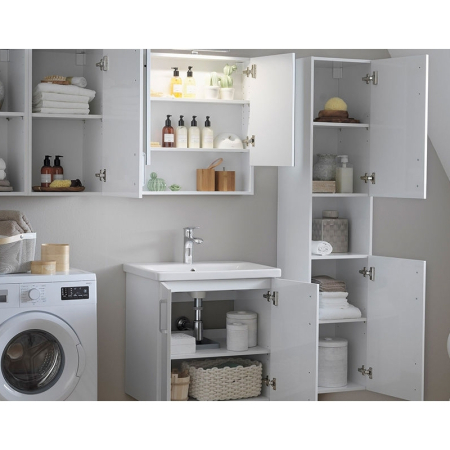 Coloana inalta suspendata Kolpasan, Evelin, cu doua usi si o polita, 170cm, gri antracit [5]