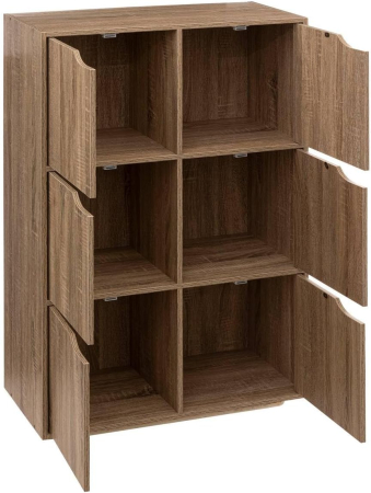 Comoda 5Five Mix n Modul, 6 compartimente, finisaj stejar, 67x32x101 cm, bej [2]