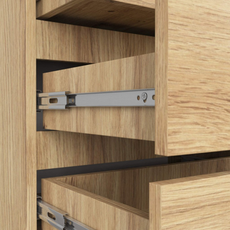 Comoda cu 3 sertare, PAL laminat 16 mm, 60x35x57 cm, stejar artisan [4]