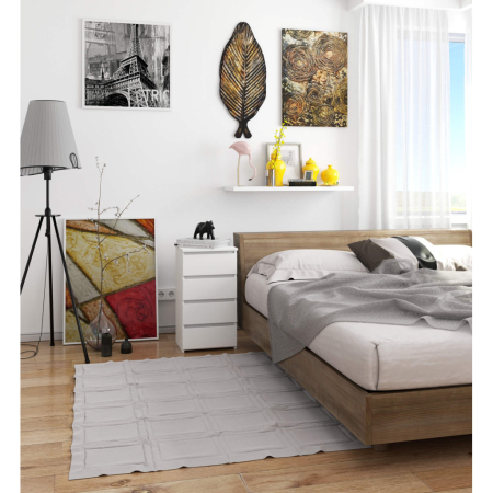 Comoda cu 4 sertare, PAL laminat 16mm, 40x35x74 cm, alb [4]