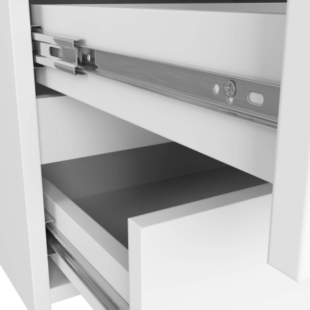 Comoda cu 6 sertare, PAL laminat, 100x35x57 cm, alb mat [4]