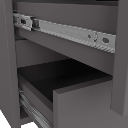 Comoda cu 6 sertare, PAL laminat, 100x35x57 cm, gri [3]