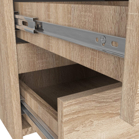 Comoda cu 6 sertare, PAL laminat, 100x35x57 cm, stejar sonoma [4]