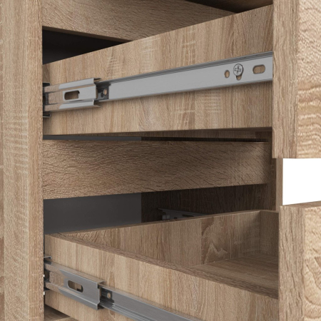 Comoda cu 6 sertare, PAL laminat 16 mm, 40x35x109 cm, stejar sonoma [5]