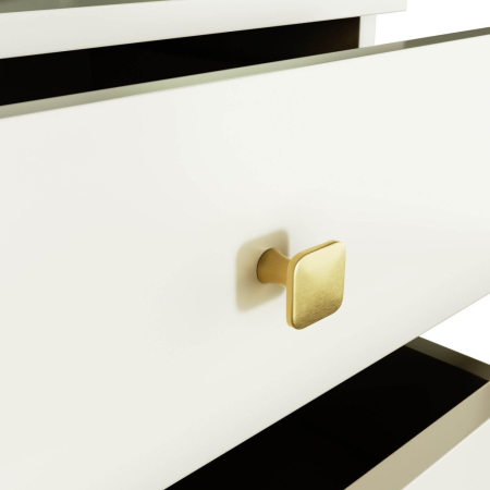 Comoda K-03 cu 3 sertare, PAL laminat 16 mm, 40x37x58 cm, bej si auriu [4]