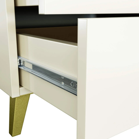 Comoda MOBI K-04, 4 sertare, 60x37x73 cm, casmir cu detalii aurii [6]