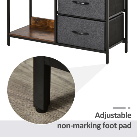  comoda mobila multifunctionala, 80x29x71cm, maro [6]
