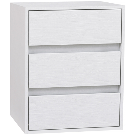 Comode -  Comoda moderna cu 3 sertare din lemn alb, 40x30x50,5 cm