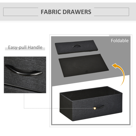  Comoda multifunctionala cu 3 sertare pliante din material textil 58x29x81.5cm [4]