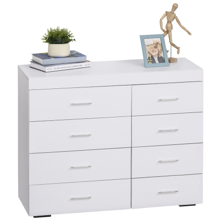 Living & hol -  Comoda pentru Casa si Birou in Lemn, Alb, 90x35x73cm