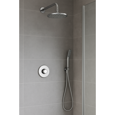 Comutator dus Remer Rubinetterie Tempor TE30, design minimalist, finisaj cromat, alama sanitara [2]