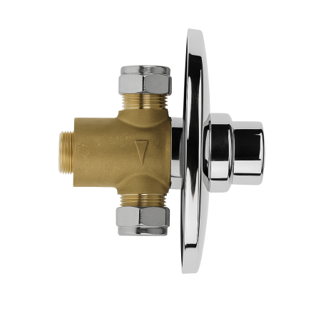 Comutator dus Remer Rubinetterie Tempor TE30, design minimalist, finisaj cromat, alama sanitara [1]