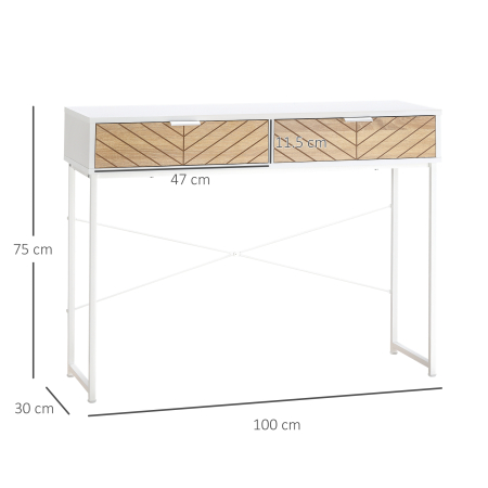  Consola Moderna Alba - 2 Sertare, 100×30×75 cm [2]