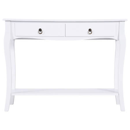  consola pentru hol, 100x33x76 cm, alba [6]