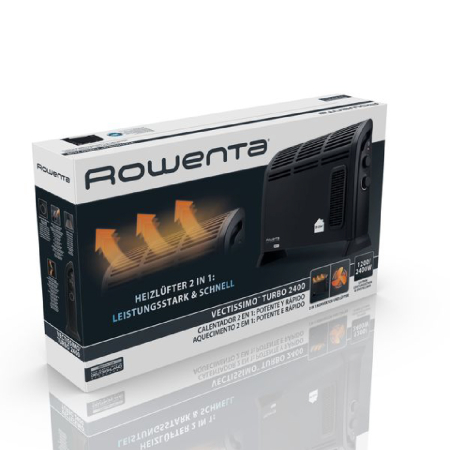 Convector Rowenta Vectissimo CO3035F1, reglabil, termostat mecanic, functie turbo, Negru [4]