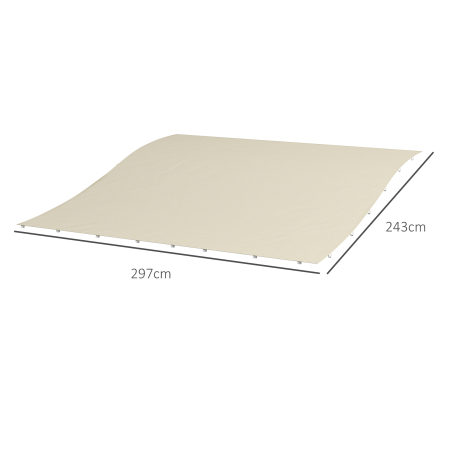  Copertina de rezerva pentru pergola 2,5 x 3(m), Bej [2]