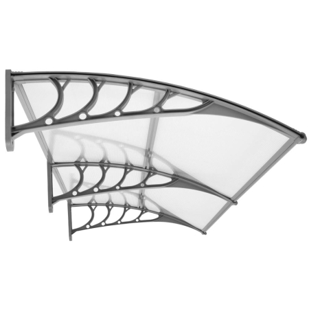 Copertina dubla protectie usa si fereastra, policarbonat cu protectie UV, 200 x 100 cm, gri transparent [11]